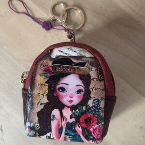 Nicole Lee Emily Travels Graphic Mini Backpack Coin Purse Keychain